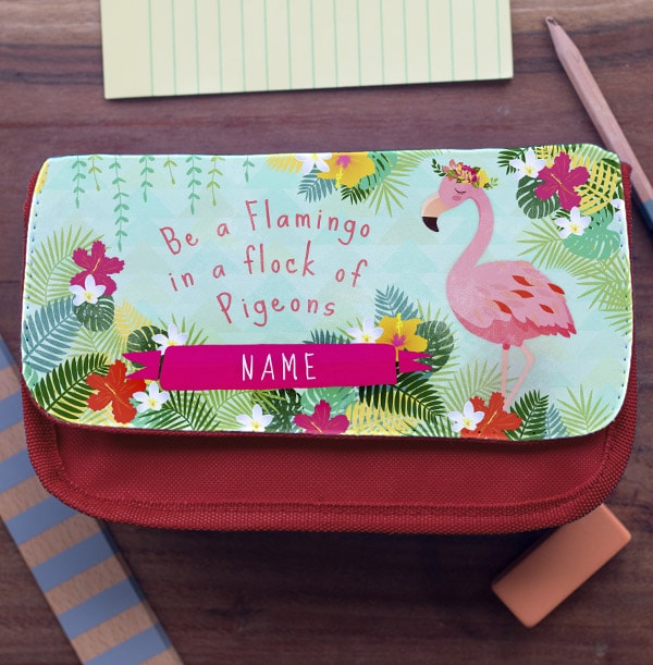 Be A Flamingo Personalised Pencil Case
