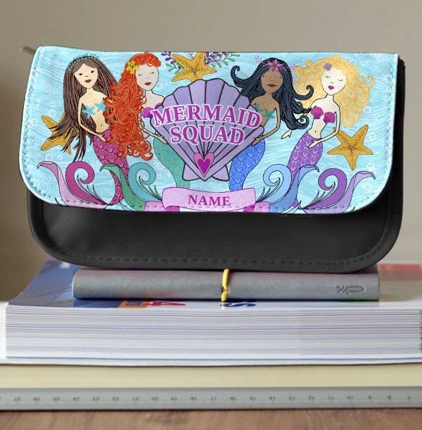 ZDISC Mermaid Squad Personalised Pencil Case