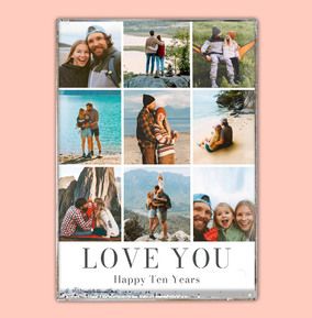 Tap to view Anniversary Nine Photo Acrylic Block