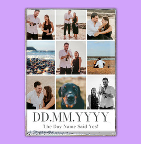 Engagement Nine Collage Photo Block