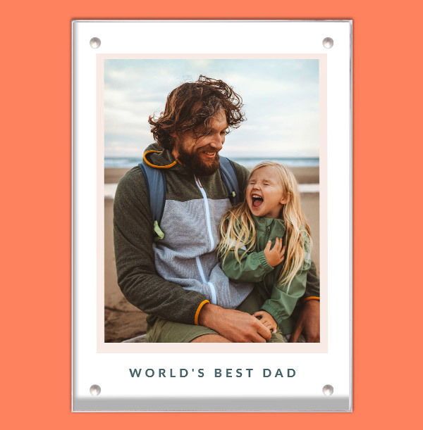 World's Best Dad Acrylic Photo Block