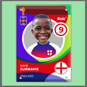 Personalised England Football Photo Block