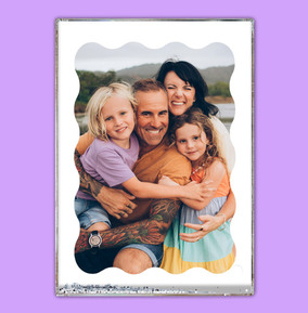 Full Photo Wavy Design Acrylic Block