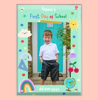 Tap to view Personalised First Day Of School Portrait Photo Block