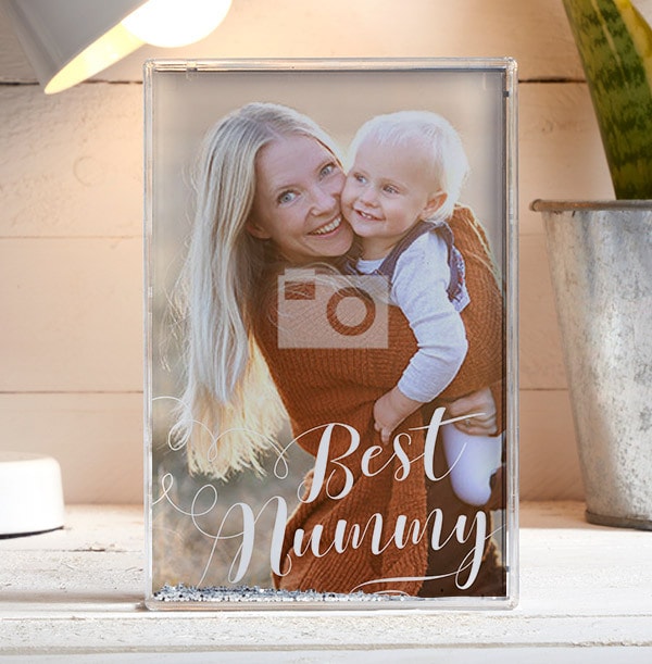 Best Mummy Glitter Photo Block - Portrait