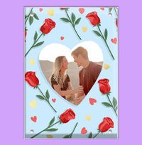 Tap to view Blue Roses & Heart Photo Block