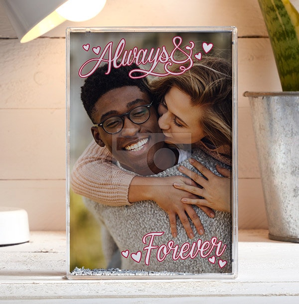 Always & Forever Glitter Photo Block - Portrait