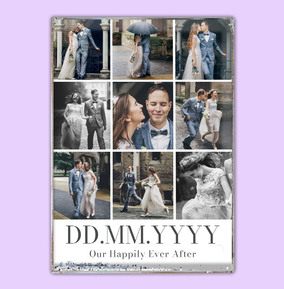 Wedding Day Nine Collage Acrylic Photo Block