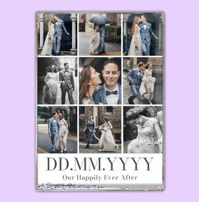 Photo of Wedding Day Nine Collage Acrylic Photo Block