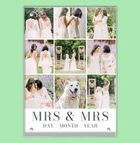 Tap to view Mrs & Mrs Wedding Nine Collage Photo Block