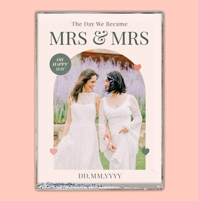Wedding Photo Block Mrs & Mrs