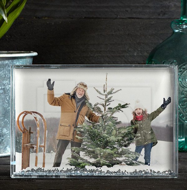 Christmas Acrylic Glitter Photo Block - Landscape