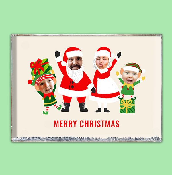 Personalised Claus Family & Elves Photo Block