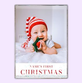 Photo of First Christmas Acrylic Full Photo Block - Portrait