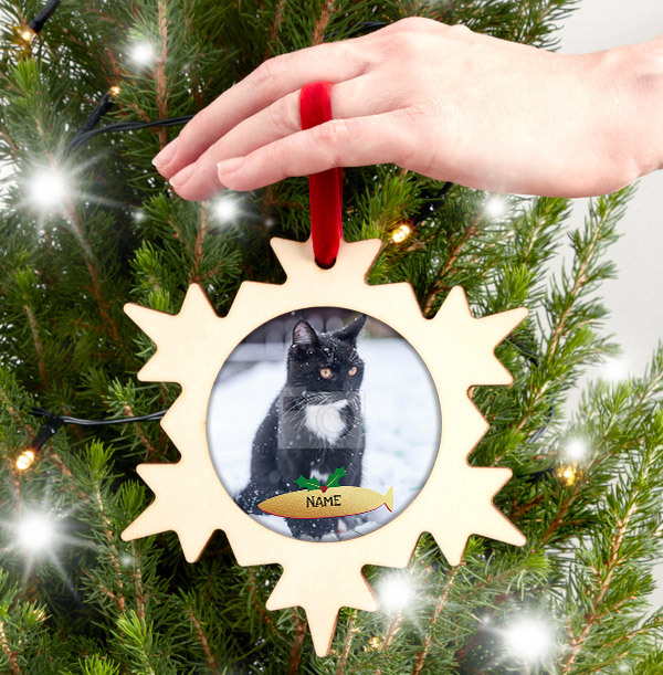 Cat Photo Christmas Tree Decoration