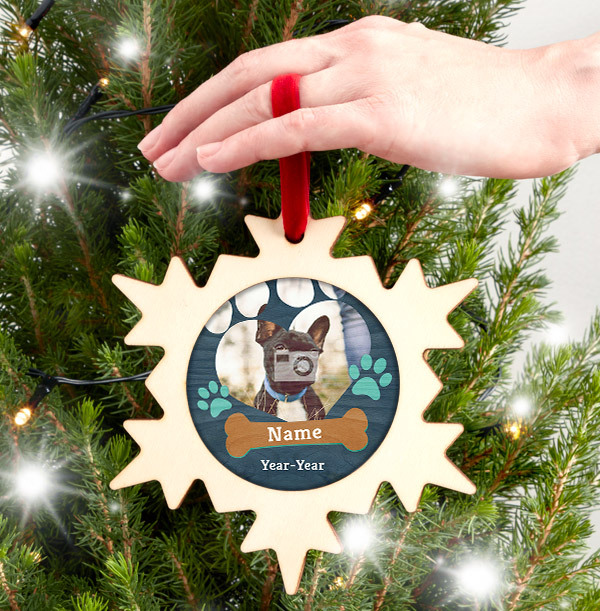 Dog Memorial Photo Tree Decoration