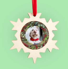 Photo of Rustic Wreath Christmas Photo Bauble