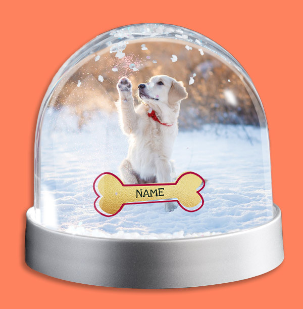 Dog Photo Upload Snow Globe