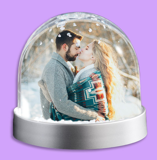 Full Photo Upload Couple Snow Globe