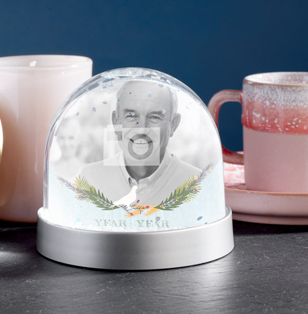 Memorial for Him Photo Snow Globe