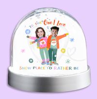 Tap to view The One I Love Snow Angels Photo Upload Snow Globe