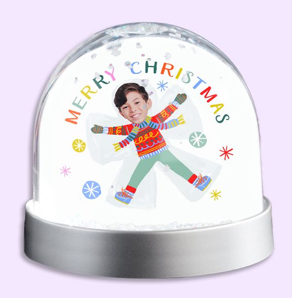 Photo of Snow Angel Photo Upload Snow Globe