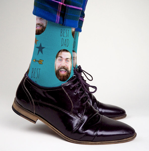 Best Dad Novelty Photo Socks