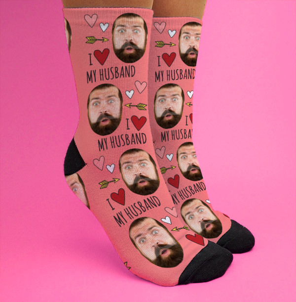 Personalised Husband Photo Socks