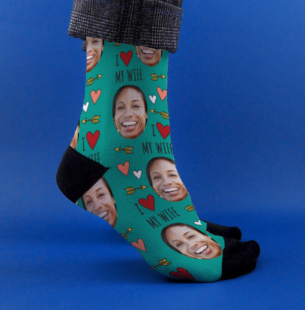 Personalised Wife Photo Socks