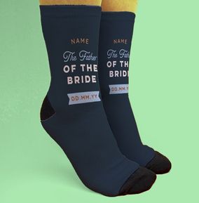 Photo of Personalised Father of the Bride Wedding Novelty Socks