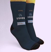 Tap to view Personalised Usher Wedding Novelty Socks