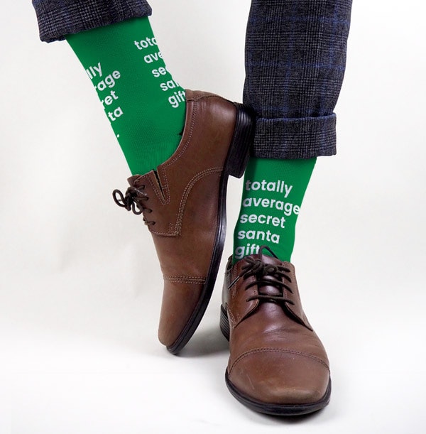 Totally Average Secret Santa Novelty Personalised Socks
