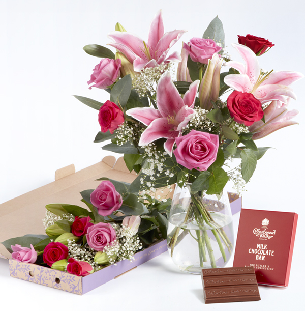 The Lily And Rose Letterbox with Luxury Chocolate