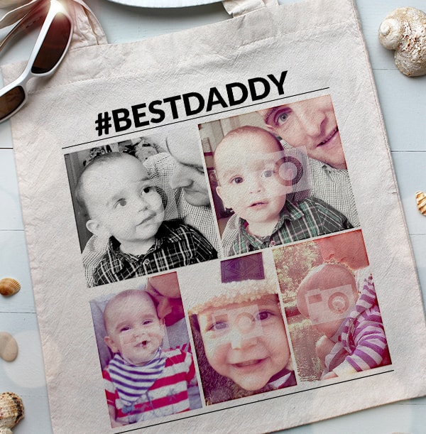 Best Daddy Photo Personalised Tote Bag