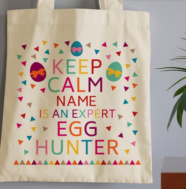 Keep Calm Easter Egg Hunter Tote Bag