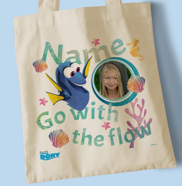 Finding Dory Personalised Go with the Flow Tote Bag