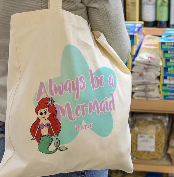 Always Be a Mermaid Personalised Tote Bag