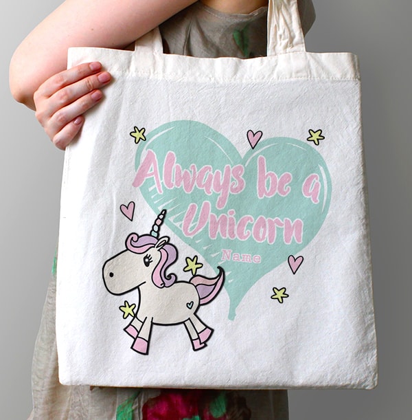 Always be a Unicorn Personalised Tote Bag