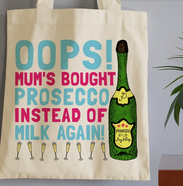 Prosecco Instead of Milk Tote Bag