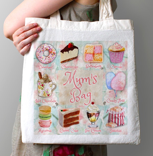 Cake Treats Personalised Tote Bag