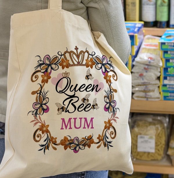Mum is Queen Bee Tote Bag