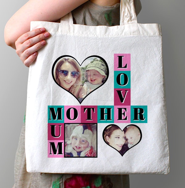 Mother's Love Multi Photo Tote Bag