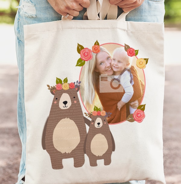 Little & Brave Daughter Photo Tote Bag