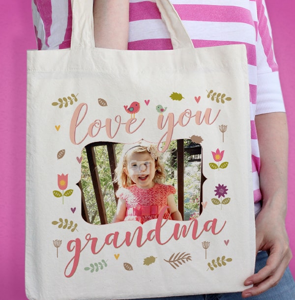 Love You Grandma Photo Tote Bag