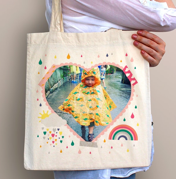 Sunshine Photo Heart Tote Bag