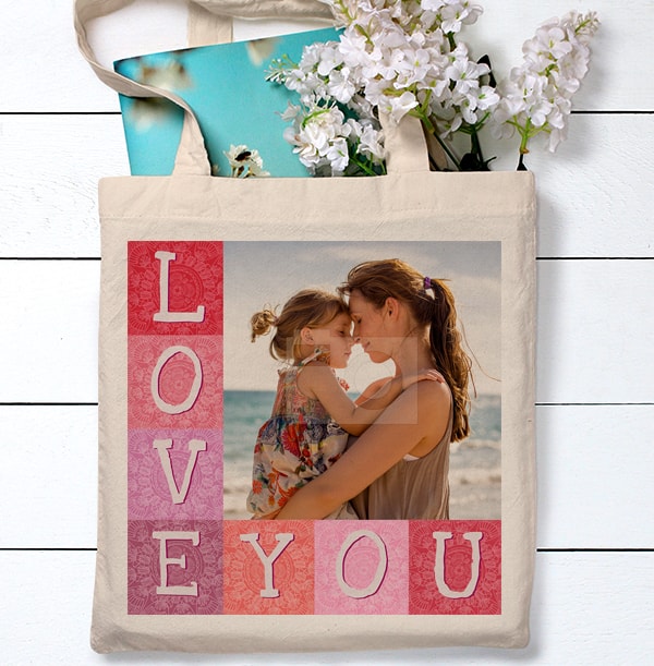 Love You Photo Tote Bag