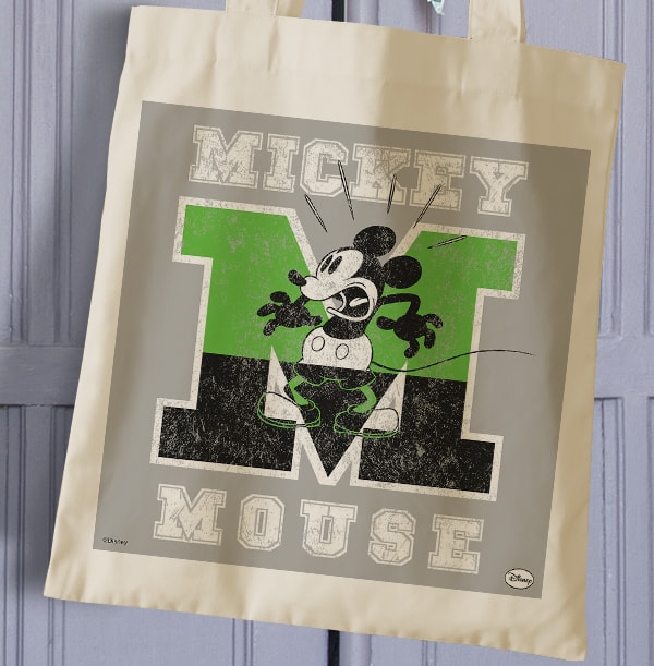 Mickey Mouse Tote Bag - Personalised M is for Mickey