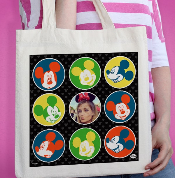 Faces of Mickey Mouse Photo Tote Bag