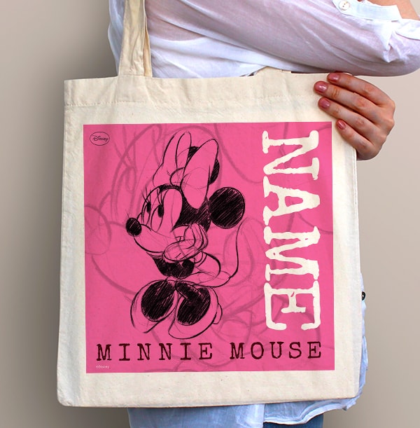 Vintage Sketch Minnie Mouse Tote Bag