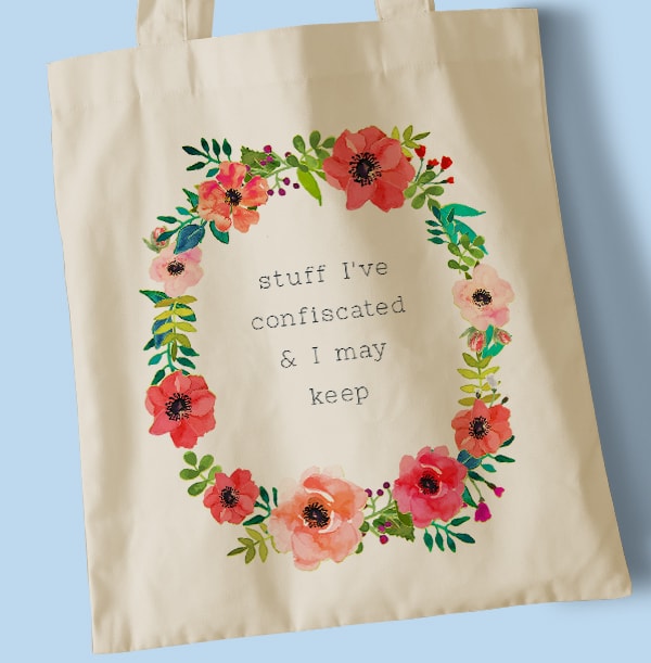 Confiscated May Keep Tote Bag